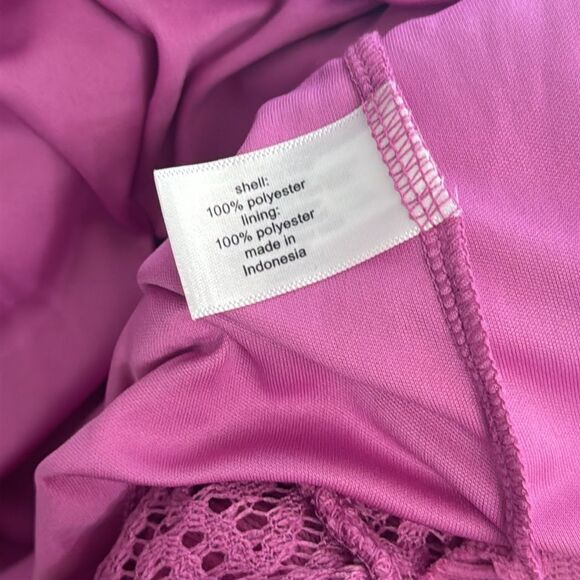 Lane Bryant Purple Blouse Chic and Stylish Off Shoulder Size 14/16 - Picture 5 of 5